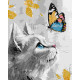 Картина за номерами Мрійливе кошеня з фарбами металiк extra 40х50см  КНО6680