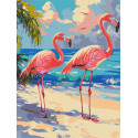 Картина за номерами Рожеві фламінго 30*40см  КНО6775