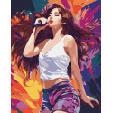 Картина за номерами Чарівна співачка 40х50 см КНО8374