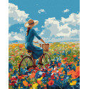 Картина за номерами Поїздка у квітах 40х50см КНО8454