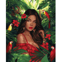 Картина за номерами Тропічна принцеса 40х50см КНО8455