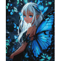 Картина за номерами Чарівні метелики з фарбами металiк extra 40х50см  КНО8561