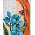 Картина за номерами Барвиста поезія: Блакитна орхідея 40x50см  КНО8583