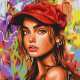 Картина за номерами Сучасна Червона шапочка 40х40см  КНО8600