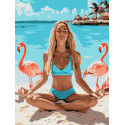 Картина за номерами Фламінгова йога 30*40см  КНО8630
