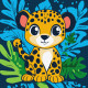 Картина за номерами Веселий леопард 30х30см КНО1271