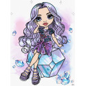 Картина за номерами Rainbow High. Violet зі стразами 30х40см КНО1339