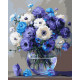 Картина за номерами Букет блакитних квітів 40x50см КНО3327
