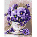 Картина за номерами Чай з фіалками 30х40см КНО3335