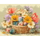 Картина за номерами Великодній кошик з квітами 40х50см КНО5186