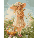 Картина за номерами Дівчинка з кроликом 40х50см КНО5187