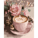 Картина за номерами Новорічне капучино з фарбами металік 40х50см КНО5743