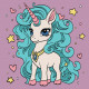 Картина за номерами Фантастична одноріжка 25х25см КНО6102