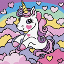 Картина за номерами Мрійлива єдиноріжка 25х25см КНО6295