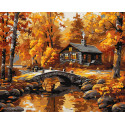 Картина за номерами Селище над річкою 40х50см КНО6426