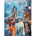 Картина за номерами Дощовитий мрійний Лондон 30х40см КНО6430