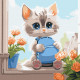 Картина за номерами Милий пухнастик 40х40см КНО6554