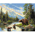 Картина за номерами Ведмедиця і ведмежата 40х50см КНО6630