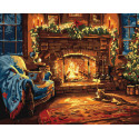 Картина за номерами Святковий камін 40х50см КНО6663