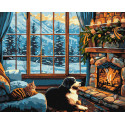 Картина за номерами Тепло каміна 40х50смКНО6667