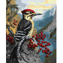 Картина за номерами Дятел на калині 40*50см КНО6778