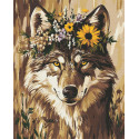 Картина за номерами Гарна вовчиця 40х50см КНО6786