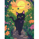 Картина за номерами Котик у саду 30x40см КНО6805