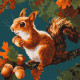 Картина за номерами Горіхові скарби осені 40х40см КНО6817