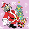 Картина за номерами WB Tom and Jerry: біля ялинки 25х25см КНО6858
