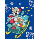 Картина за номерами WB Tom and Jerry: на санчатах 30х40см КНО6859