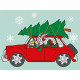 Картина за номерами WB Bugs Daffy: Різдвяна поїздка 30х40см КНО6861