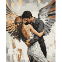 Картина за номерами Обійми янгола з фарбами металік 40х50см КНО8609