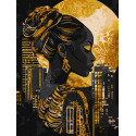 Картина за номерами Золото ночі з фарбами металік extra 30х40см КНО8644