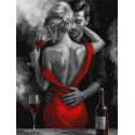 Картина за номерами Червоне кохання 30х40см КНО8697