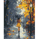 Картина за номерами Під осінньою зливою 40х50см КНО8698