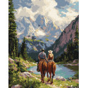 Картина за номерами Пара вершників у горах 40х50см КНО8710