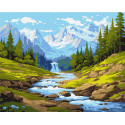 Картина за номерами Струмок у горах 40х50 см КНО2899