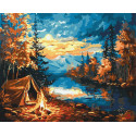Картина за номерами Ніч у лісі 40х50см КНО2903