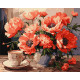 Картина за номерами Букет із маками 40х50см КНО3263