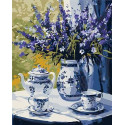 Картина за номерами Чаювання з лавандою 40х50см  КНО3272
