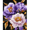 Картина за номерами Пурпуровий шик з фарбами металік  40х50см КНО3309