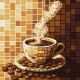 Картина за номерами Вітраж. Кава 30х30см  КНО5166