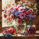 Картина за номерами Букет і фрукти 40х40см  КНО5728
