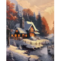 Картина за номерами Зимовий будиночок 40х50см КНО6333