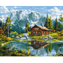 Картина за номерами Затишний котедж  40х50 см КНО6351