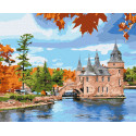 Картина за номерами Замок на озері 40*50см КНО6369