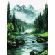 Картина за номерами Таємниче джерело 30х40см КНО6371