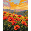 Картина за номерами Тиша серед маків 40х50см  КНО6385