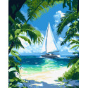 Картина за номерами Тропічне узбережжя  40х50см КНО6404