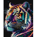 Картина за номерами Фантастичний тигр з фарбами металік extra 40х50см КНО6527